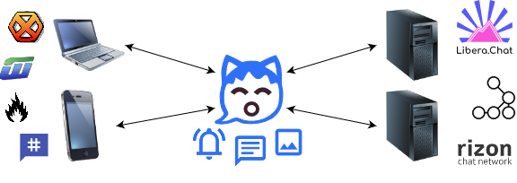 Diagram of IRC Today as a bouncer